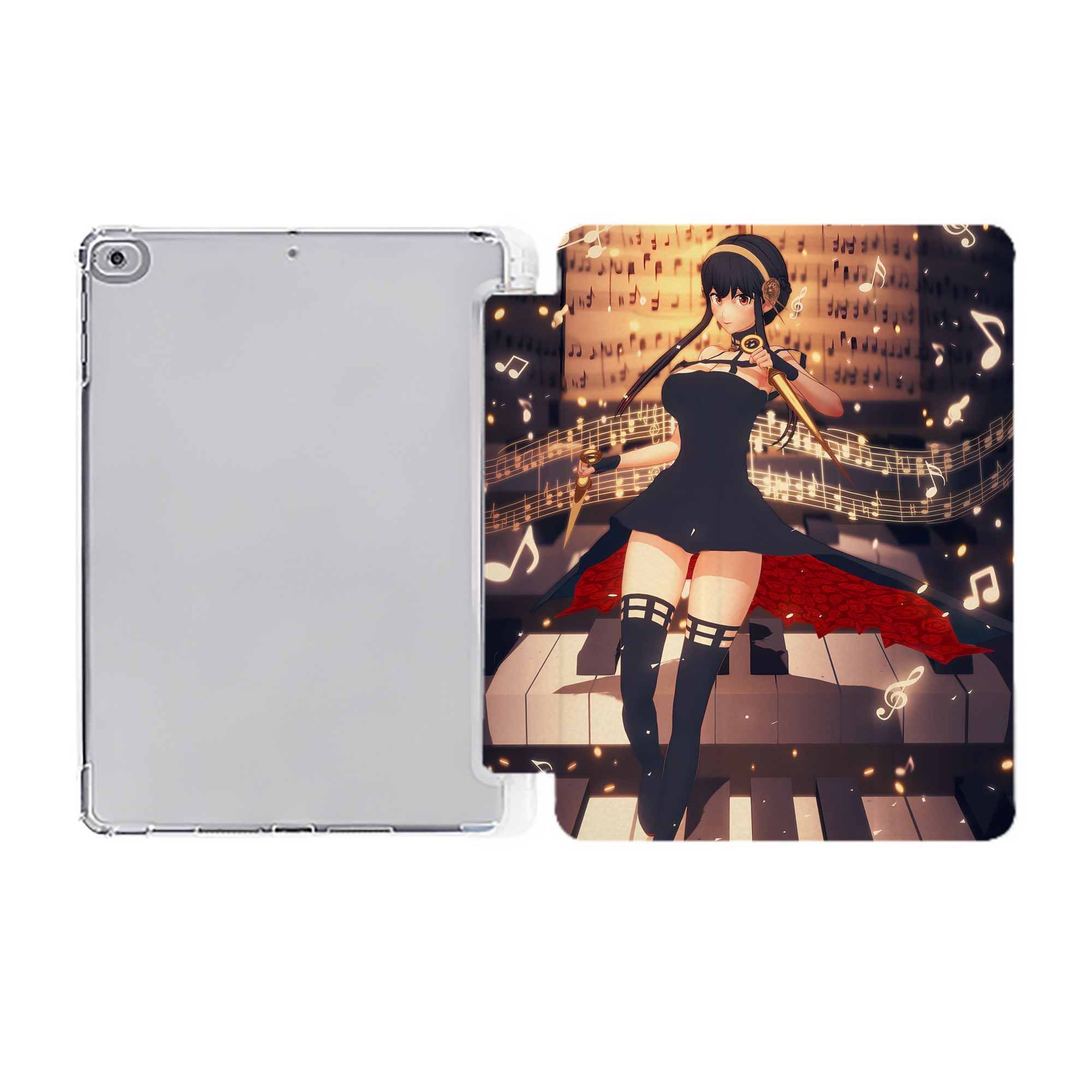（画像用） SPY×FAMILY间谍家家酒 IPad ケース ペン収納付き 三つ折りスタンド PUレザー×シリコン 対応機種9.5/10.5/10.9インチ